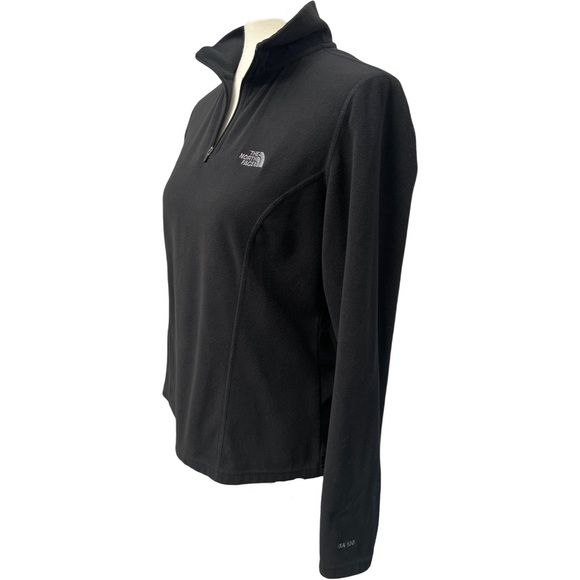The North Face women’s Glacier TKA100 fleece 1/4 zip pullover black medium - Picture 3 of 6